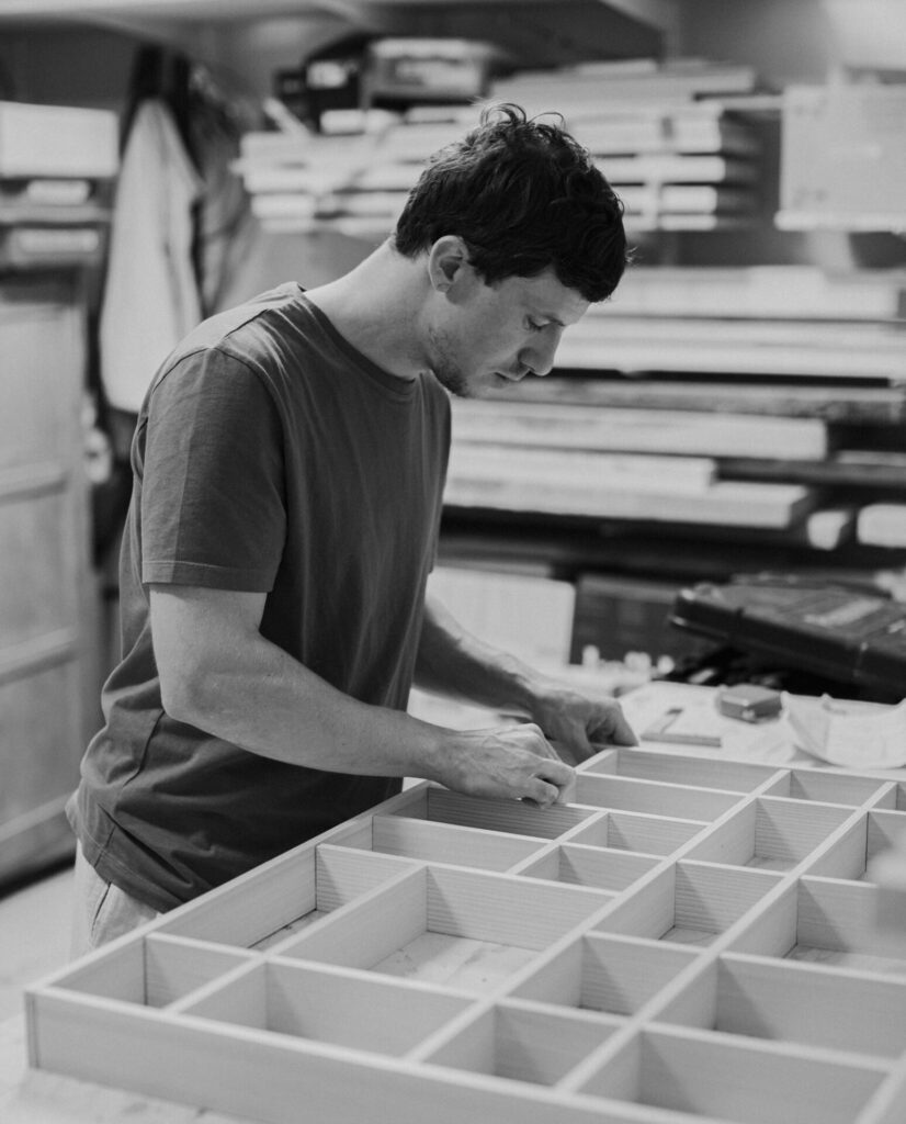 Rasmus Palmgren is a designer who seeks new perspectives for everyday objects, always on the lookout for clever, innovative and simple solutions and a fine balance between material, aesthetics, usability and production. Over the years we have had the joy to exhibit his unique, sculptural furniture pieces.