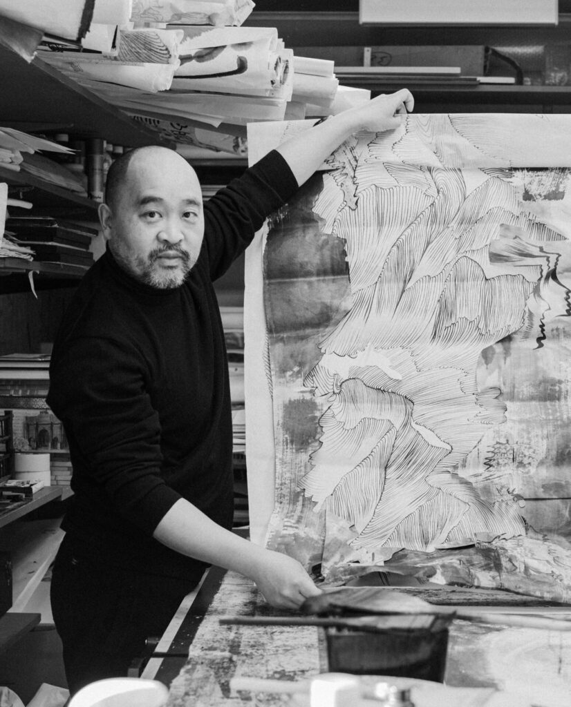 Pan Jianfeng is a conceptual artist working predominately with paper and ink. His background and techniques are rooted in tradition, but his works are strong and contemporary. We visited his home studio one early spring afternoon to learn more about his works in our Year of the Rabbit exhibition.